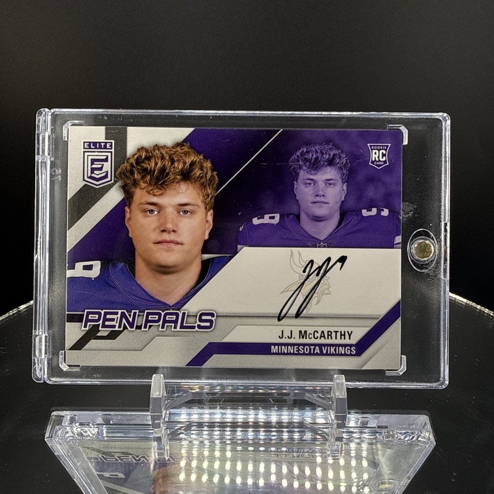 Panini 2024 Donruss Elite Pen Pals J.J. McCarthy Rookie Autograph #PAL-JMC